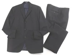 POLO RALPH LAUREN ポロ ラルフローレン イタリア製 ウール100% ペンシルストライプ セットアップ ジャケット パンツ スーツ size41/黒 ◇■◎メンズ