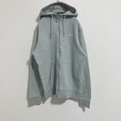【ロゴ刺繍】00s NIKE ナイキ　フルジップパーカー　グレー　L