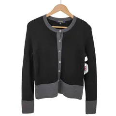 ブルックスブラザーズ BROOKS BROTHERS メリノウール  バイカラー クルーネック カーディガン レディース 表記無 