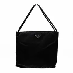 PRADA プラダ ナイロン トートバッグ 肩掛け ブラック トライアングル 三角ロゴブラック