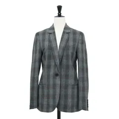 PS Paul Smith ピーエスポールスミス ジャケット グレー系 サイズ:36(S) | 22秋冬 マルチチェック テーラードジャケット / スーツ | シングル スリット 総柄 ウール | 日本製 | アウター ブレザー【レディース】【中古】