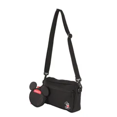 【新品】Manhattan portage マンハッタンポーテージ Disney バッグ ブラック 黒 | ミッキーマウス コレクション ジョガー バッグ / ショルダーバッグ | 斜め掛け コーデュラナイロン | ブランド コラボ カバン【レディース】のサムネイル