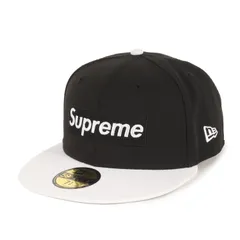 【美品】Supreme シュプリーム キャップ ブラック 黒 サイズ:7 5/8(60.6cm) | 22SS NEW ERA 2トーン ボックスロゴ ベースボールキャップ (2-Tone Box Logo) | ブランド 帽子 | コラボ 別注【中古】