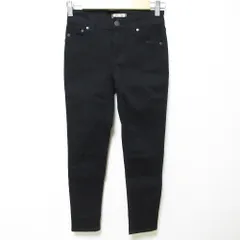 美品 YANUK ヤヌーク PATRICIA パトリシア アンクル ストレッチ スキニー デニムパンツ ジーンズ 57183044 W23 ブラック レディース 古着 中古 USED