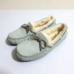 良品 UGG アグ DAKOTA ムートン モカシンローファー サイズ23.0cm ライトブルー レディース 古着 中古 USED