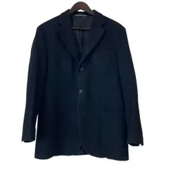 美品 Henry Cottonʼ s ヘンリーコットンズ ウール ヘリンボーン ウールブレンド 3Bジャケット コート サイズ52 ネイビー メンズ 古着 中古 USEDのサムネイル