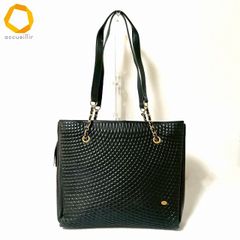 BALLY キルティング レザー ショルダーバッグ ブラック - メルカリ