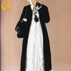 #wu ワンダフルワールド WONDERFUL WORLD カネコイサオ フェイクファー ロング コート 黒 2001年 カタログ掲載 ヴィンテージ [970641] k01のサムネイル
