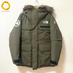 #wnc ノースフェイス NORTHFACE ダウンコート S ニュートープ  サミットシリーズ サザンクロスパーカ ファー ロゴ 美品 メンズ [955040]