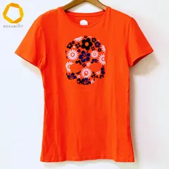 #snc ハイドロゲン HYDROGEN Tシャツ M オレンジ スカル 花柄 半袖 レディース [971372]のサムネイル