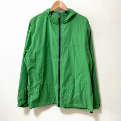 #anc ノースフェイス NORTHFACE ブルゾン L 緑 ジップアップ ロゴ刺繍 マウンテンパーカー フード付き 収納袋付き メンズ [959705]のサムネイル