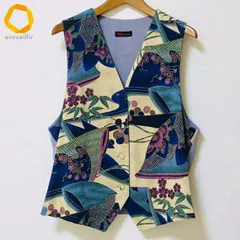 #anc シセンドウ 詩仙堂 ヒトシタムラ ベスト・ジレ マルチ グレー ちりめん 和柄 レディース [975133]