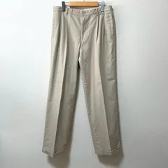 #anc パパス Papas パンツ L ベージュ センタープレス タック 美品 メンズ [965053]のサムネイル