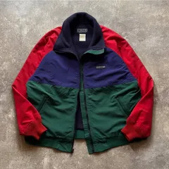 90年代 90s LANDS'END ランズエンド ナイロン フリース スコールジャケット マルチカラー USA製 アメリカ製