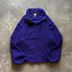 80年代 80s 90年代 90s L.L.Bean エルエルビーン ハーフジップ フリース ジャケット 青 USA製 アメリカ製