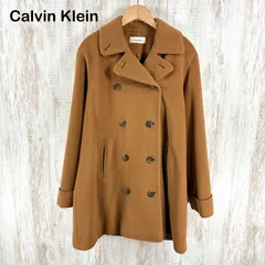 Calvin Klein カルバンクライン メリノウール ダブル Pコート ピーコート キャメル レディース アウター