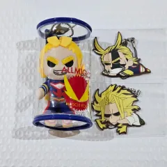 オールマイト 缶ぬい&ラバーストラップ 2種セット ヒロアカ 僕のヒーローアカデミア 굿즈 ぬい缶 ぬいカン