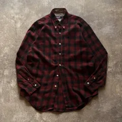 90年代 90s Polo by Ralph Lauren ラルフローレン ウール チェック ボタンダウン シャツ