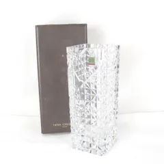 良品『USED』 HOYAクリスタル カットガラス 花器 花瓶 クリスタルガラス クリア