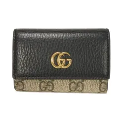GUCCI グッチ ダブルG バイカラー 6連 キーホルダー 現行 GGマーモント ベージュ GGスプリーム ブラック キーケース 456118 17WAG 1283