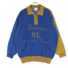 henri luc chapuis アンリリュシャピュイ 長袖 ポロ ニット 9 ブルー系 レディース 古着