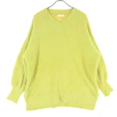 美品 earth music&ecology アースミュージックアンドエコロジー 長袖 もこもこ セーター Free イエロー レディース 古着