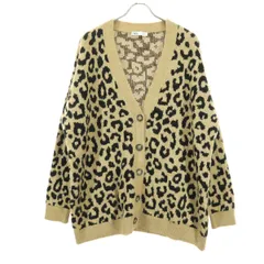 ZARA ザラ レオパード柄 長袖 ニットカーディガン S ブラウン系 ヒョウ柄 レディース 古着