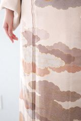 訪問着 袋帯 フルセット 刺繍 正絹 薄オレンジ - メルカリ