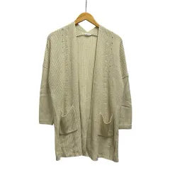 カリタ Khalita カーディガン 長袖 無地 57582 M アイボリー