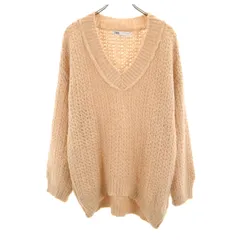 ZARA ザラ 長袖 Vネック セーター S ピンク ニット レディース 古着