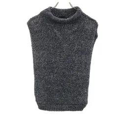 美品 ZARA KNIT ザラニット ノースリーブ ニット M ブラック セーター レディース 古着