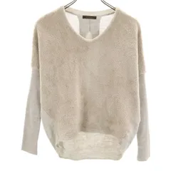 MICA&DEAL マイカアンドディール 日本製 長袖 セーター FREE グレージュ ニット レディース 古着