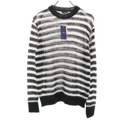 未使用 SHIPS シップス 日本製 ボーダー柄 長袖 セーター ONE SIZE グレー ニット レディース 古着