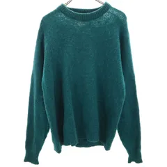 L.L.Bean エルエルビーン 80s 90s USA製 ウールブレンド オールド 長袖 クルーネック セーター L グリーン ニット アウトドア メンズ 古着