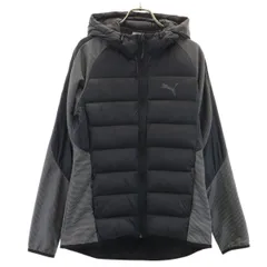 PUMA プーマ ハイブリッド ダウンジャケット L ブラック レディース 古着