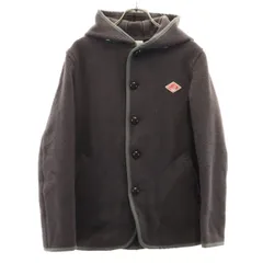 Danton ダントン 日本製 ウールモッサ シングルフード ジャケット 36 チャコールグレー レディース 古着