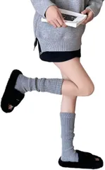 DearJapan レッグウォーマー レディース じんわり メンズ ヨガ 足首 あたため ルーズソックス (オフホワイト,  Free Size)