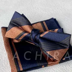 蝶ネクタイ ネイビー ダークブルー メンズ 紳士 フォーマル 2点セット ポケットチーフ 前撮り 結婚式 披露宴 二次会 撮影 成人式 パーティー タキシード ブラックスーツ 上品 ボウタイ 小物 コーデセット  紺