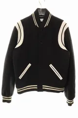 サンローラン パリ SAINT LAURENT PARIS TEDDY JACKET BLACK SIZE 48 354718 Y180W テディ ジャケット レザートリム スタジャン ブラック 【ブランド古着ベクトル】【中古】☆AA★250911のサムネイル