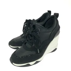 DIANA ダイアナ プラスダイアナ/美脚ヒールアップスニーカー 表記サイズ:24cm ラメ/ヒール    ブラック レディース / 240001173656