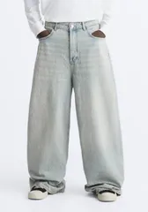 ZARA｜ザラ  オーバーダイ バギー デニムパンツ