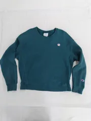 used Champion ダークグリーン クルーネック トレーナー