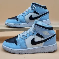ナイキ エア ジョーダン 1 ミッドインディゴブルーブラック スニーカー 23.5センチ