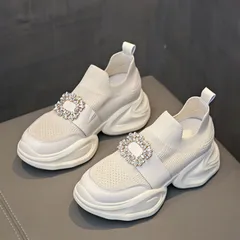 新品 超軽量 靴 運動靴 スニーカー 厚底 おしゃれ ビジュー SNS超人気 ダッドスニーカー 黒 シューズ レディース 黒 白 ランニングシューズ カジュアル 通気性 ラインストーン キラキラ 韓国風 xzdsgqk