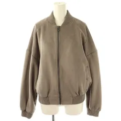 ザラ ZARA フェイクスエード ブルゾン ジャケット ジップアップ XS グレージュ /HK ■OS