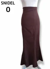 SNIDEL ハイウエスト マキシ丈 マーメイドスカート Iライン 後ろスリット入り ワイン 0 155/60A