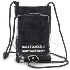 marimekko レザー ショルダーバッグ MINI PIXIE ブラック - メルカリ