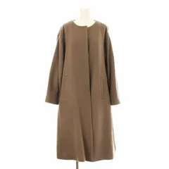 ジャーナルスタンダード JOURNAL STANDARD 20AW ファインメルトンフレアコート 20020400710030 ノーカラー ロング ウール S 茶 ブラウン /KU ■MU