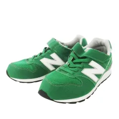 ニューバランス NEW BALANCE スニーカー ローカット ゴムレースアップ 面テープ ロゴ スエード 男の子 ボーイズ 22.0cm 緑 グリーン YV996CGN /CK11 ■GY18