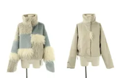 ファーファー furfur 24AW リバーシブルエコファーブルゾン ジャケット F ライトグレー /HK ■OSのサムネイル